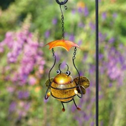 Smart Garden Metal And Crackled Glass Bee