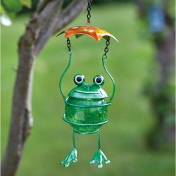 Smart Garden Metal And Crackled Glass Frog