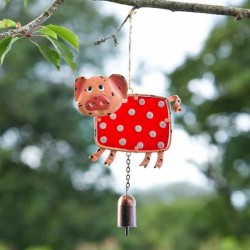 Smart Garden Flamboya Hanging Metal and Glass Pig with bell