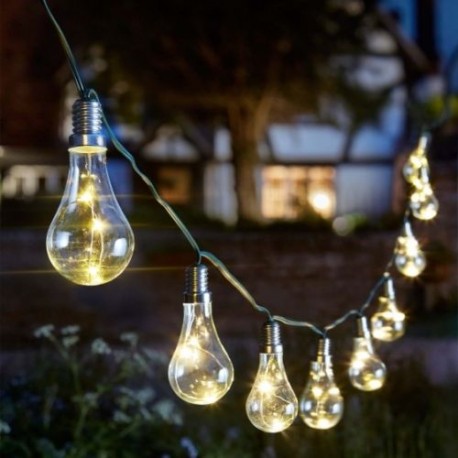 Eureka Light Bulb String Solar Powered Outdoor Garden Lights 3.8M Smart Solar