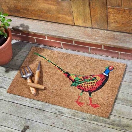 Le Faisan Coir Doormat Indoor Outdoor Door Mat 75x45cm Moles