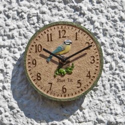 Blue Tit Design Wall Clock ( 8") Ideal For indoors And Garden Outside In Designs