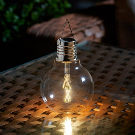 Eureka Vintage Solar Powered Light Bulb Vintage Outdoor Lighting By Smart Garden